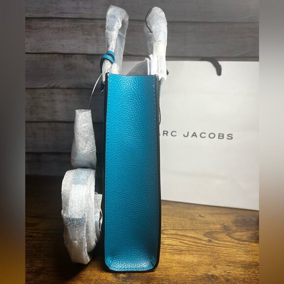 Marc Jacob’s Micro Mini Grind Leather Tote - Harbor Blue - Picture 6 of 8